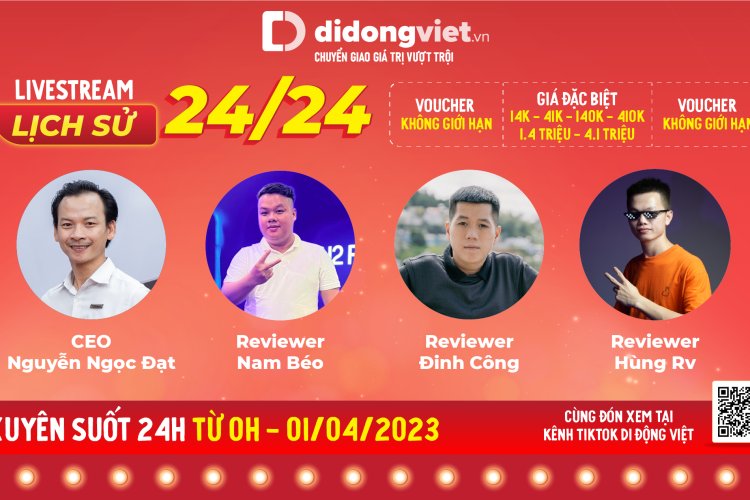 Di Động Viêt sắp livestream bán hàng suốt 24h
