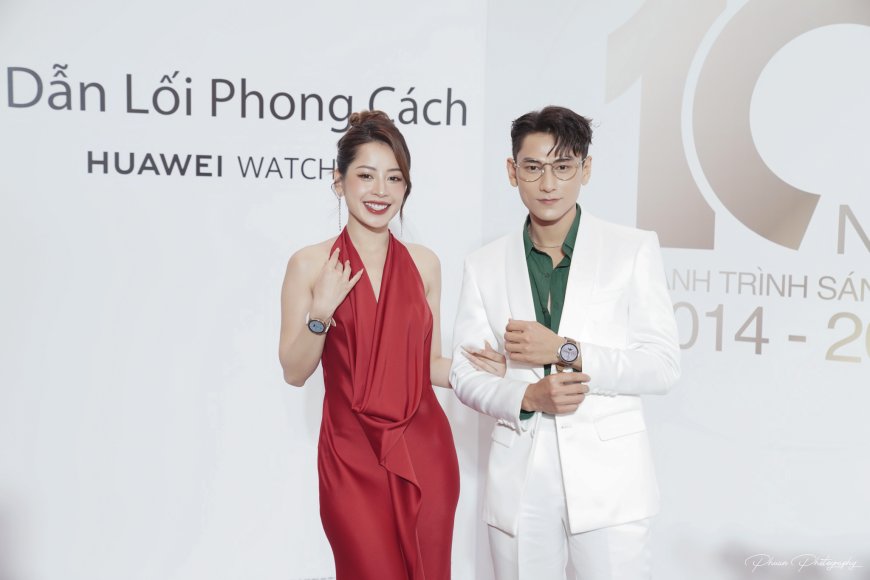 Chi Pu và Isacc mang đồng hồ HUAWEI WATCH GT 4 mới