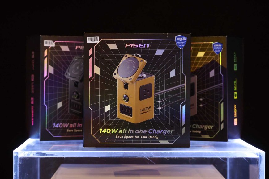 PISEN tung trạm sạc đa năng Aurora GaNUltra All-In-One Charger 140W