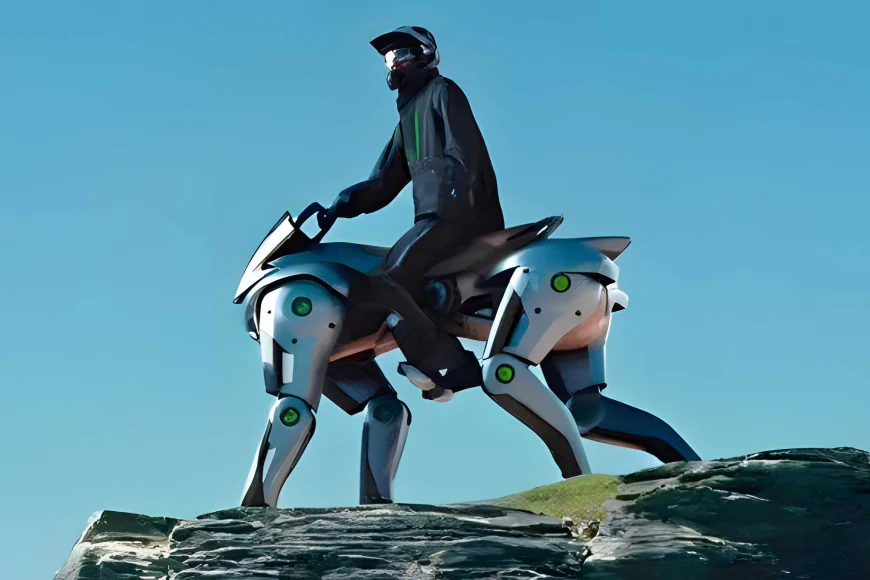 Cưỡi sói robot vượt núi đá