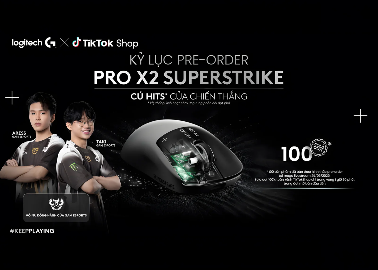 Logitech G lập kỷ lục livestream, chuột PRO X2 SUPERSTRIKE 'sạch kho' sau 1,5 giờ