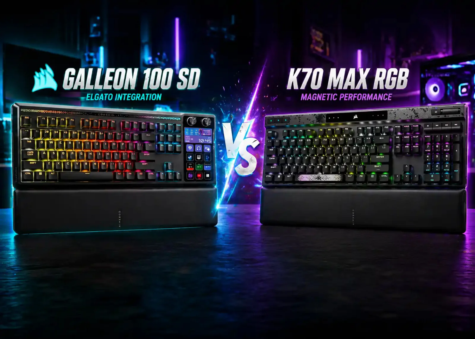 So găng CORSAIR GALLEON 100 SD và K70 MAX RGB