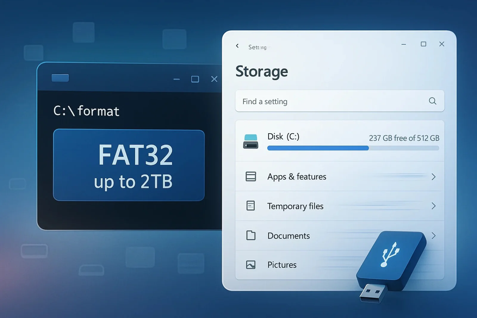Microsoft gỡ bỏ giới hạn FAT32, hỗ trợ ổ đĩa tới 2 TB