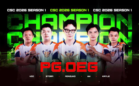CSC 2026 mùa 1: Kịch bản 'trong mơ' và ngôi vương xứng đáng cho PG OEG