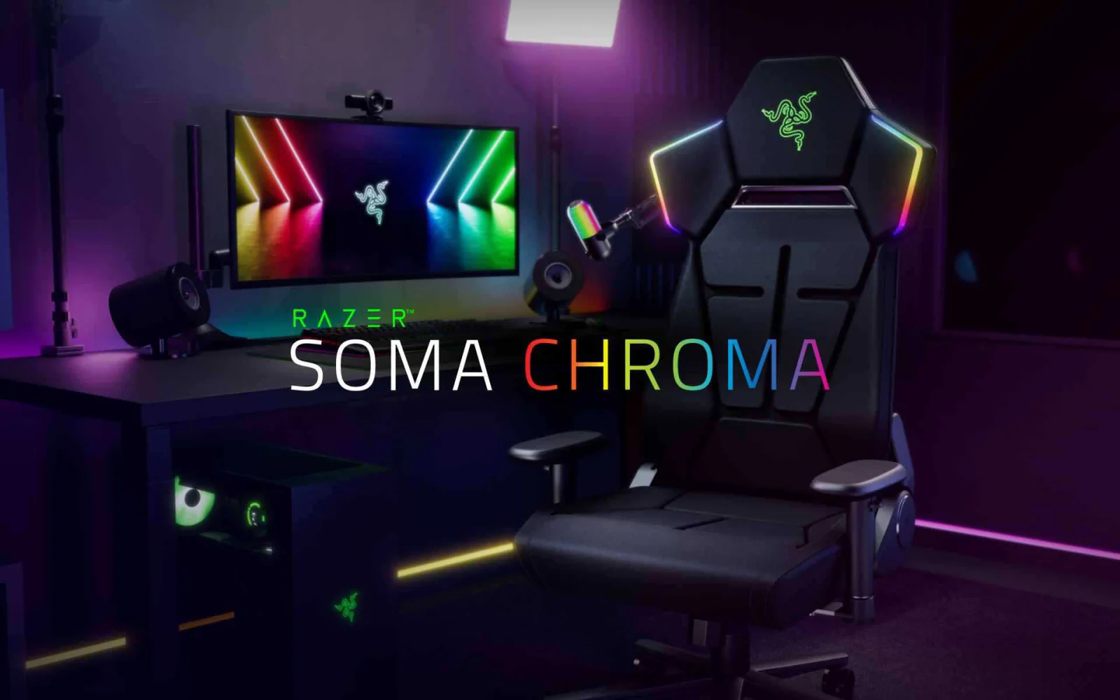 Razer giới thiệu Soma Chroma, ghế gaming có đèn RGB