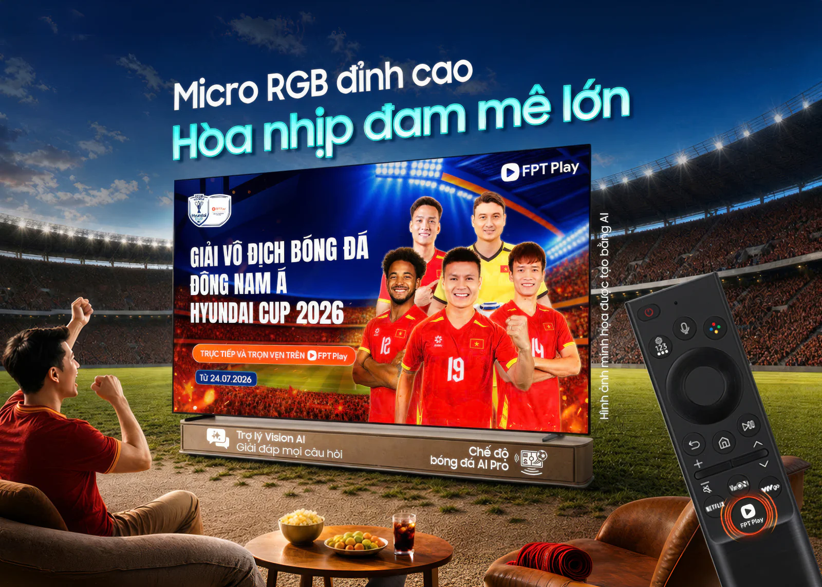 Samsung bắt tay FPT Play, mang ASEAN HYUNDAI CUP 2026 lên màn hình lớn